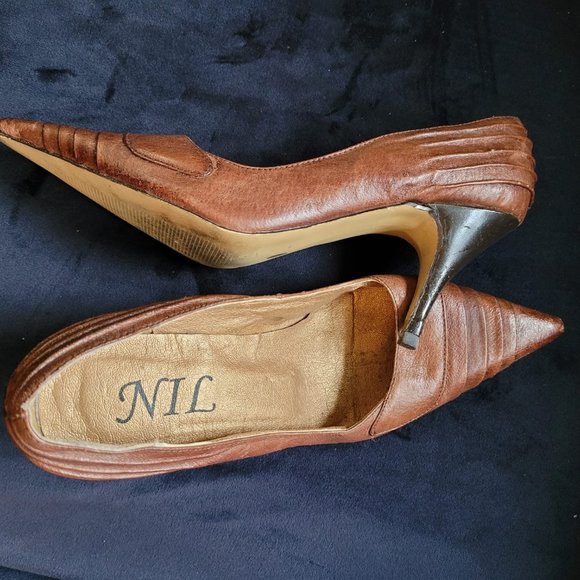 Brown Heels Sz Euro 40 or US 9 NIL - Picture 5 of 11